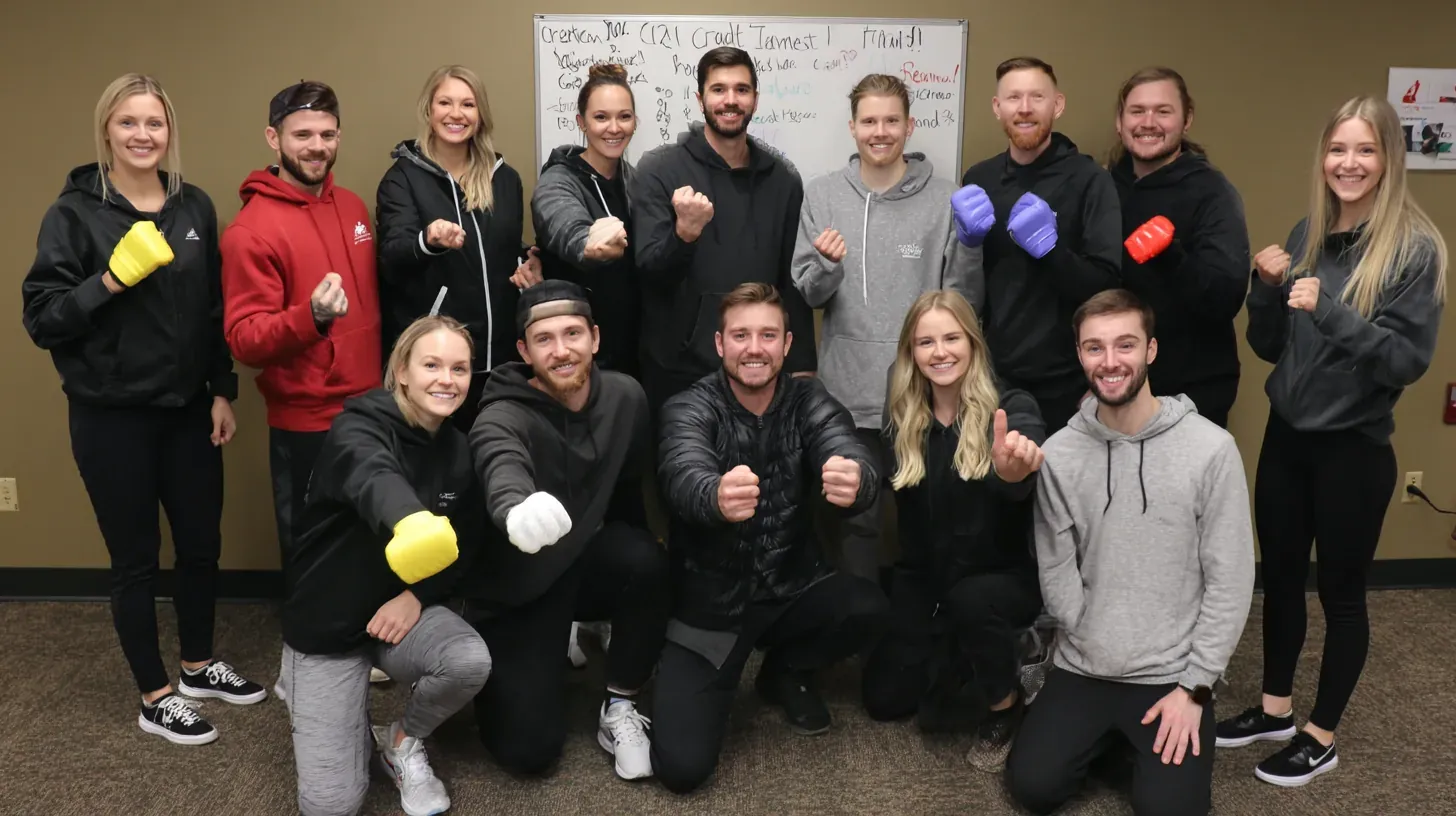 Atelier Boxe en Équipe, moment de cohésion d'équipe réussi