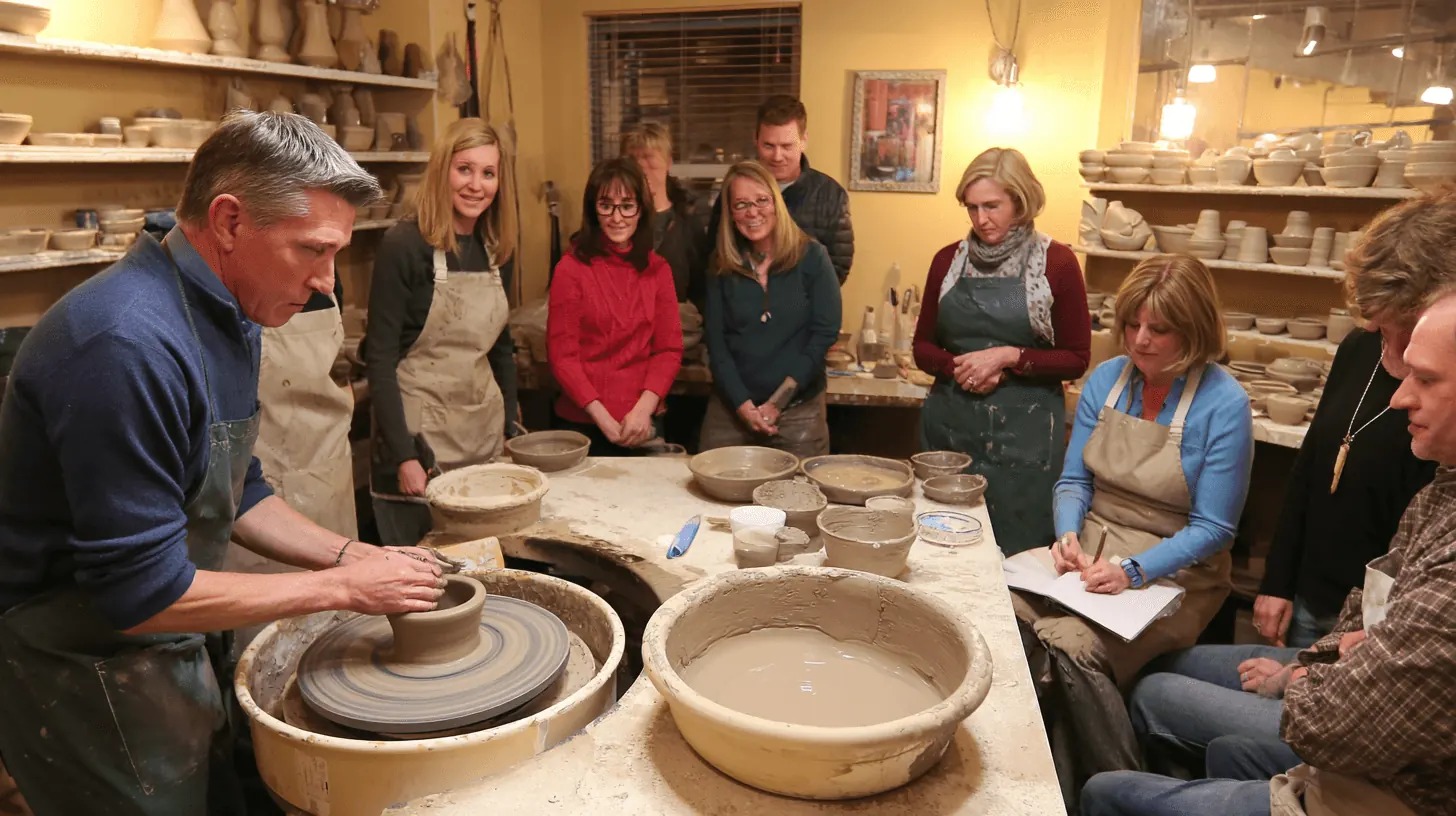 Atelier Poterie, matériel et mise en place sur le lieu de l'événement