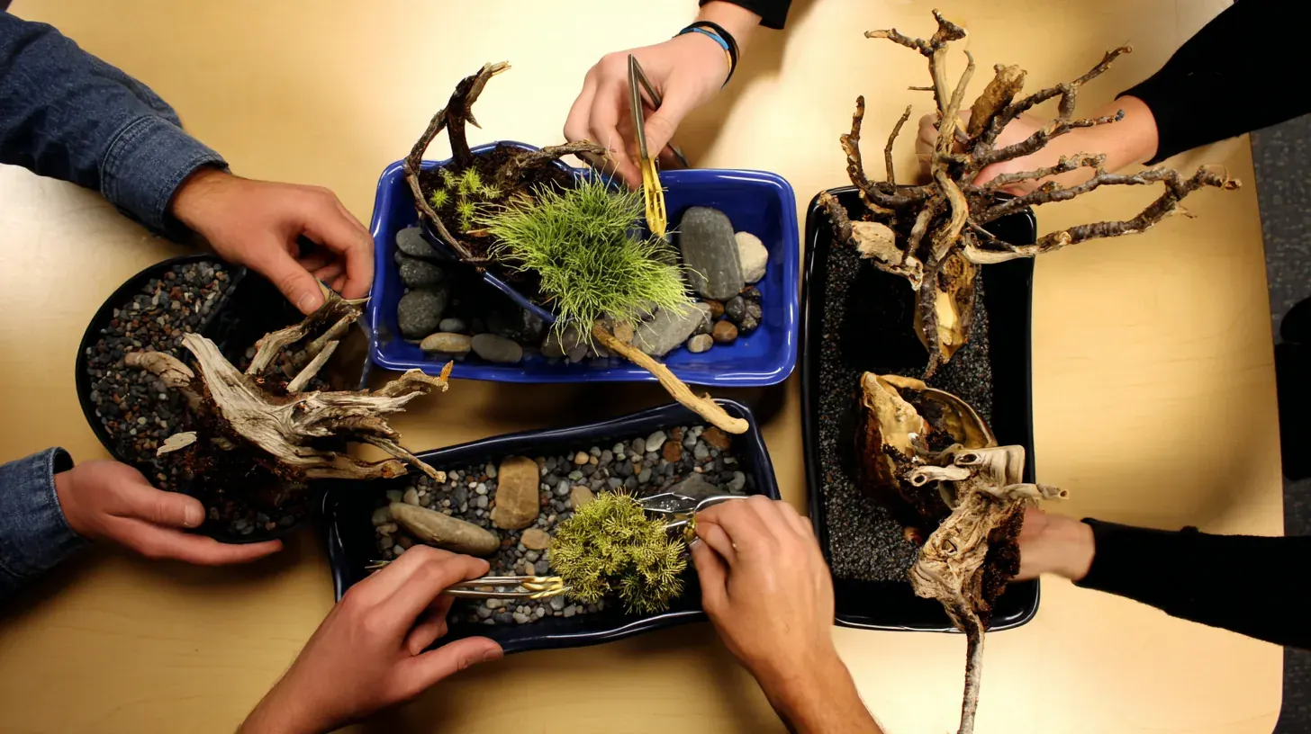 Atelier Terrarium, moment de cohésion d'équipe réussi