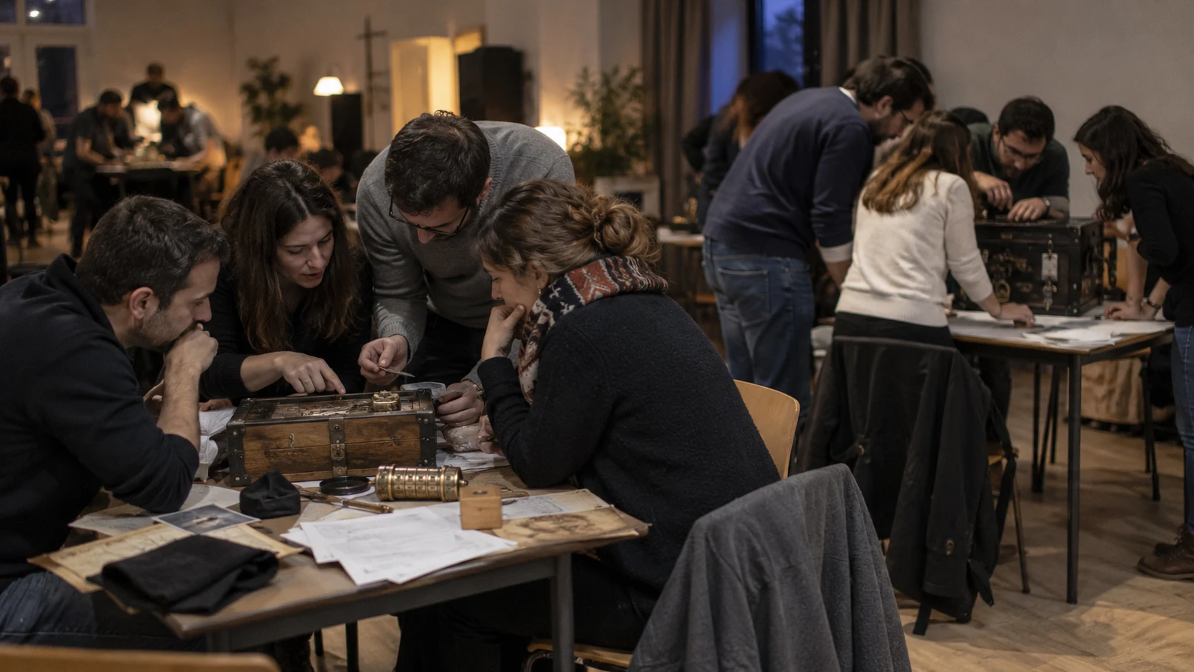 Escape Box Nomade, équipes en action pendant l'activité